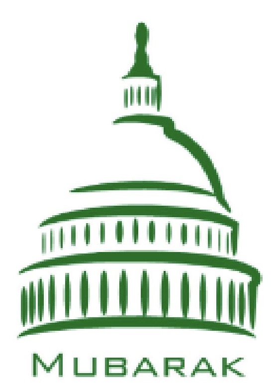 An illustration of a green dome structure resembling a capitol building with "Mubarak" written below.