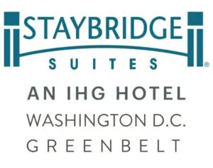 xr:d:DAFqTU92JOM:31,j:3678714201456661544,t:23080919 Staybridge Suites logo with text: "AN IHG HOTEL WASHINGTON D.C. GREENBELT.